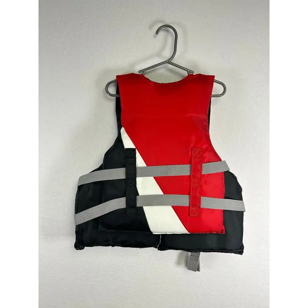 Maui and Sons Youth lifejacket red black Coast Guard approved 50–90‎ lb￼